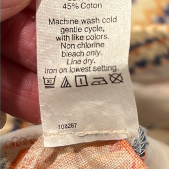 J.Crew factory printed linen cotton blend 3”shorts size 00 - Picture 5 of 6